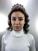 Sophia Lacivert Kristal Taşlı Kına Ve Gelin Tacı