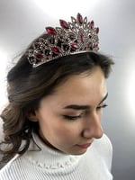 Sophia Lacivert Kristal Taşlı Kına Ve Gelin Tacı