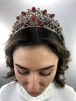 Sophia Lacivert Kristal Taşlı Kına Ve Gelin Tacı