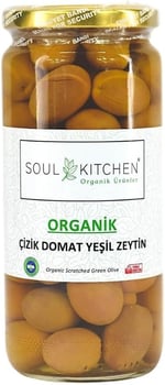 SOUL KITCHEN ORGANİK ÜRÜNLER Çizik Domat Yeşil Zeytin 300gr