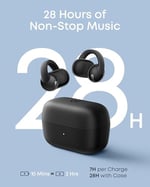 Soundcore C50i Bluetooth Kulaklık, Açık Kulak Teknolojisi, Güçlü Bas için 12 mm Sürücüler, Yapay Zeka ile Net Aramalar, Gerçek Zamanlı Çeviri, Yüksek Çözünürlük, IP55 Su Geçirmez, Siyah - D1101