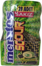 Sour Yeşil Elma Aromalı Draje Sakız 56 G. * 6 Adet