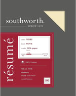 Southworth®%100 Pamuk Özgeçmiş Kağıdı, 8 1/2 
