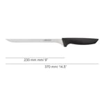 Soyma bıçağı Arcos paslanmaz çelik 135600 Nizza Nitrum ve polipropilen-sap ile 24 cm yaprak blister