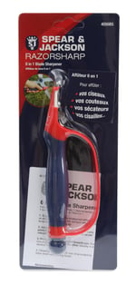 Spear & Jackson 4056BS Bıçak, 6'sı 1 Arada Kalemtıraş, Kırmızı ve Mavi