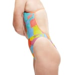 Speedo Allover Digital V-Back Kadın Renkli Mayo