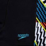 Speedo Erkek Çocuk Şort Mayosu, Digi Alov Panelli, Siyah/Kırmızı, 11-12 Yaş