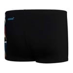 Speedo Erkek Çocuk Şort Mayosu, Digi Alov Panelli, Siyah/Kırmızı, 9-10 Yaş