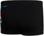 Speedo Erkek Çocuk Şort Mayosu, Digi Alov Panelli, Siyah/Kırmızı, 11-12 Yaş