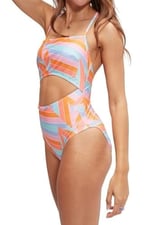 Speedo Kadın Yeni Trend Baskılı Yüzme Kostümü Komik Pembe Balkabağı Baharatı Meraklı Mavi Aşk Tanrısı Mercan