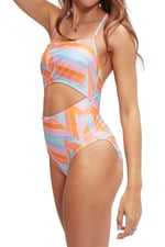 Speedo Kadın Yeni Trend Baskılı Yüzme Kostümü Komik Pembe Balkabağı Baharatı Meraklı Mavi Aşk Tanrısı Mercan
