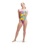 SPEEDO KADIN YÜZÜCÜ MAYOSU LOV DIGI VBK AF PINK YEL 8-1284316625 YZM