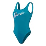 Speedo Logo Deep U-back Tek parça mayo Kadın