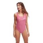 Speedo SPEEDO LOGO DEEP UBK 1PC PT AF Pembe Kadın Mayo Pembe 34