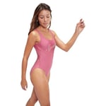 Speedo SPEEDO LOGO DEEP UBK 1PC PT AF Pembe Kadın Mayo Pembe 34