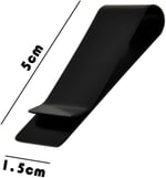Spelt Metal Kağıt Para Tokası Kart Tutucu Klips Cüzdan Ataş Siyah 50 mm x 15 mm