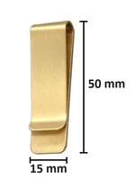 Spelt Metal Kağıt Para Tokası Kart Tutucu Klips Cüzdan Ataş Altın 5cm x 1,5cm