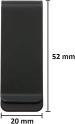Spelt Metal Kağıt Para Tokası Kart Tutucu Klips Cüzdan Siyah 5,2cm x 2cm
