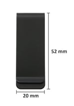 Spelt Metal Kağıt Para Tokası Kart Tutucu Klips Cüzdan Siyah 5,2cm x 2cm