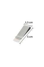 SPELT Metal Mini Kağıt Para Tokası Kart Tutucu Klips Cüzdan Ataş Gümüş 5cm x 1,5cm Küçük Boy
