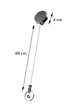 Spelt Metal Yoyo Paslanmaz Çelik Tel Çek Bırak Koruma Anti-theft Makaralı Sargılı Anahtarlık Siyah
