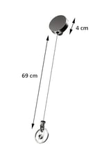 Spelt Metal Yoyo Paslanmaz Çelik Tel Çek Bırak Koruma Anti-theft Makaralı Sargılı Anahtarlık Siyah