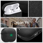 Spigen AirPods Pro 2 ile Uyumlu Kılıf Urban Fit Örgü Kumaş Siyah Kapak - ACS05483 (Spigen TR Garantili)