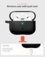 Spigen AirPods Pro 3 ile Uyumlu Kılıf Vault Kaymaz Dokulu Yüzey Siyah Kapak - ACS09826 (Spigen TR Garantili)