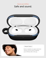 Spigen AirPods Pro 3 ile Uyumlu Kılıf Vault Kaymaz Dokulu Yüzey Siyah Kapak - ACS09826 (Spigen TR Garantili)