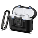 Spigen AirPods Pro 3 ile Uyumlu Kılıf Lock Fit Kilit Mekanizmalı Siyah Kapak - ACS09825 (Spigen TR Garantili)