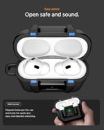 Spigen AirPods Pro 3 ile Uyumlu Kılıf Lock Fit Kilit Mekanizmalı Siyah Kapak - ACS09825 (Spigen TR Garantili)