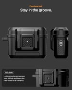 Spigen AirPods Pro 3 ile Uyumlu Kılıf Lock Fit Kilit Mekanizmalı Siyah Kapak - ACS09825 (Spigen TR Garantili)