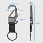Spigen Anahtarlık Kanca ve Şişe Açacağı Carabiner Füme - AHP01869 (Spigen TR Garantili)