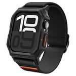 Spigen Apple Watch 42mm Seri 11/10 ile Uyumlu Kılıf & Kordon Lite Fit Pro Nefes Alabilen Hafif Dokuma Siyah Kayış - ACS08594 (Spigen TR Garantili)