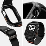Spigen Apple Watch 42mm Seri 11/10 ile Uyumlu Kılıf & Kordon Lite Fit Pro Nefes Alabilen Hafif Dokuma Siyah Kayış - ACS08594 (Spigen TR Garantili)