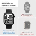 Spigen Apple Watch 42mm Seri 11/10 ile Uyumlu Kolay Kurulum Film Ekran Koruyucu Elite Shield EZ Fit (2 Adet) Şeffaf - AFL08580 (Spigen TR Garantili)