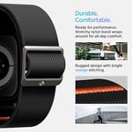 Spigen Apple Watch 42mm Seri 11/10 ile Uyumlu Kılıf & Kordon Lite Fit Pro Nefes Alabilen Hafif Dokuma Siyah Kayış - ACS08594 (Spigen TR Garantili)