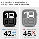 Spigen Apple Watch 42mm Seri 11/10 ile Uyumlu Kılıf & Kordon Lite Fit Pro Nefes Alabilen Hafif Dokuma Siyah Kayış - ACS08594 (Spigen TR Garantili)