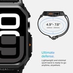 Spigen Apple Watch 42mm Seri 11/10 ile Uyumlu Kılıf & Kordon Lite Fit Pro Nefes Alabilen Hafif Dokuma Siyah Kayış - ACS08594 (Spigen TR Garantili)