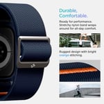 Spigen Apple Watch 46mm Seri 11/10 ile Uyumlu Kılıf & Kordon Lite Fit Pro Nefes Alabilen Hafif Dokuma Lacivert Kayış - ACS08925 (Spigen TR Garantili)