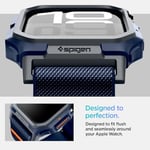 Spigen Apple Watch 46mm Seri 11/10 ile Uyumlu Kılıf & Kordon Lite Fit Pro Nefes Alabilen Hafif Dokuma Lacivert Kayış - ACS08925 (Spigen TR Garantili)