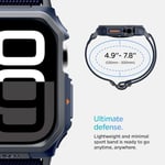Spigen Apple Watch 46mm Seri 11/10 ile Uyumlu Kılıf & Kordon Lite Fit Pro Nefes Alabilen Hafif Dokuma Lacivert Kayış - ACS08925 (Spigen TR Garantili)