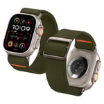 Spigen Apple Watch 49/46/45mm Ultra 3/2/1 / Seri 11/10/9/8/7 ile Uyumlu Kordon Band Lite Fit Ultra Örme Naylon Kumaş Haki Kayış - AMP05985 (Spigen TR Garantili) | Apple Watch Ultra 3/2/1 49 mm, Seri 1