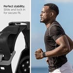 Spigen Apple Watch 49/46/45mm Ultra 3/2/1 / Seri 11/10/9/8/7 ile Uyumlu Kordon Band Rugged Band Darbelere Dayanıklı Silikon Siyah Karbon Kayış - AMP02854 (Spigen TR Garantili)