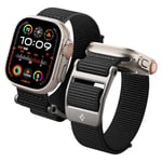 Spigen Apple Watch 49/46/45mm Ultra 3/2/1 / Seri 11/10/9/8/7 ile Uyumlu Kordon Band DuraPro Flex Nefes Alabilen Kumaş Siyah Kayış - AMP02465 (Spigen TR Garantili)