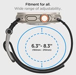 Spigen Apple Watch 49/46/45mm Ultra 3/2/1 / Seri 11/10/9/8/7 ile Uyumlu Kordon Band DuraPro Flex Nefes Alabilen Kumaş Siyah Kayış - AMP02465 (Spigen TR Garantili)