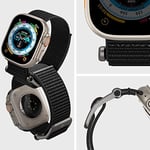 Spigen Apple Watch 49/46/45mm Ultra 3/2/1 / Seri 11/10/9/8/7 ile Uyumlu Kordon Band DuraPro Flex Nefes Alabilen Kumaş Siyah Kayış - AMP02465 (Spigen TR Garantili)