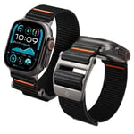 Spigen Apple Watch 49/46/45mm Ultra 3/2/1 / Seri 11/10/9/8/7 ile Uyumlu Kordon Band DuraPro Flex Ultra Nefes Alabilen Kumaş Siyah Kayış - AMP05981 (Spigen TR Garantili)