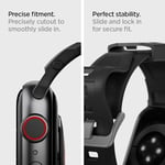 Spigen Apple Watch 49/46/45mm Ultra 3/2/1 / Seri 11/10/9/8/7 ile Uyumlu Kordon Band Rugged Band Darbelere Dayanıklı Silikon Siyah Karbon Kayış - AMP02854 (Spigen TR Garantili)