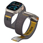 Spigen Apple Watch 49/46/45mm Ultra 3/2/1 / Seri 11/10/9/8/7 ile Uyumlu Kordon Band Athlex Air Nefes Alabilen Kumaş Gri Kayış - AMP09034 (Spigen TR Garantili)